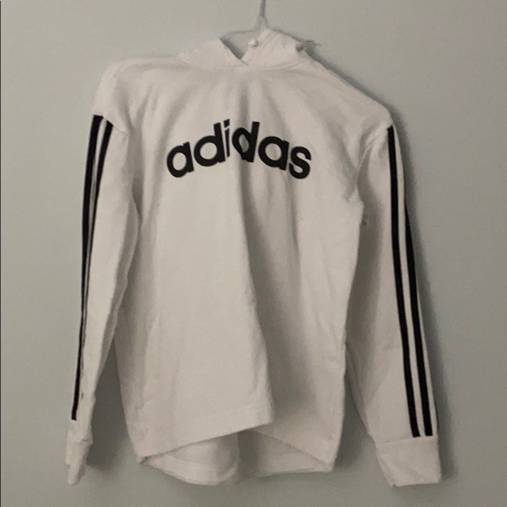 Adidas sweatshirt with stripes on side